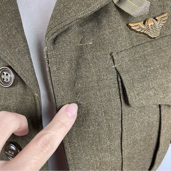 VTG Kravitz Clothing U.S. Army Infantry 100% Wool OD Jacket Made 1948 Size 34R - Picture 16 of 16